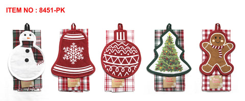 2-Pack Holiday Pot Holder & Kitchen Towel Mabelle Home