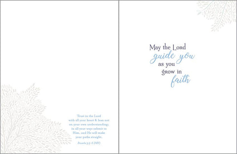 With Scripture Religious Greeting Card - Confirmation Dove GINA B DESIGNS