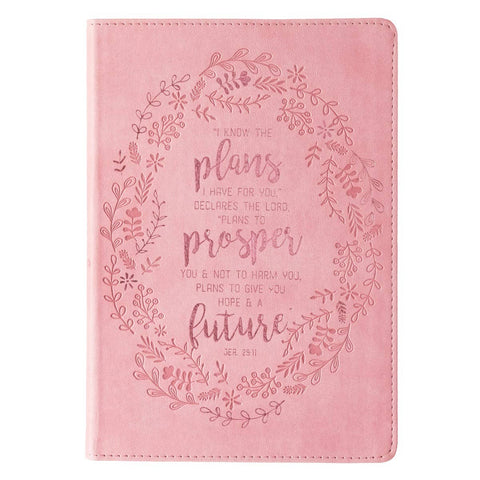 Journal Classic Pink I Know the Plans Jer. 29:11 Christian Art Gifts