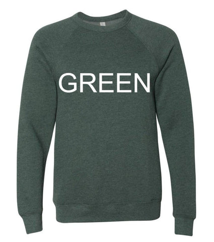 Midwest Pine Crewneck, Fleece Crewneck, Midwest Sweatshirt: Green / Medium Autumn Rose Co.