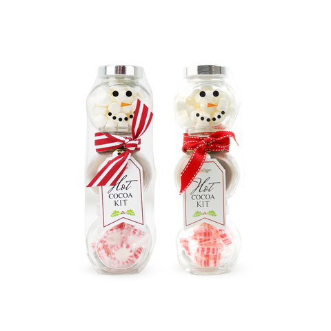 3 Stack Glass Jar - Snowman Cocoa Set: Assorted - 6 of Each Too Good Gourmet