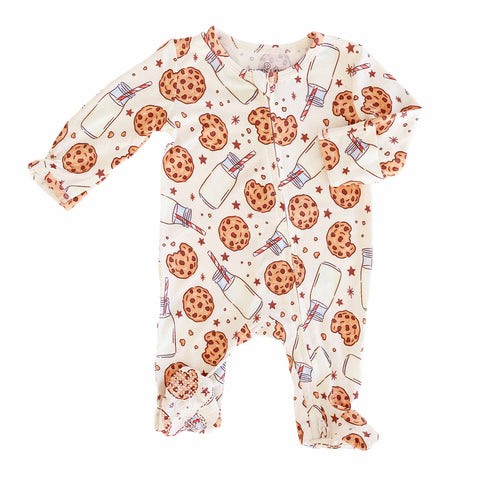 Cookie Cuddles Zipper Footie: 6-12 months Caden Lane