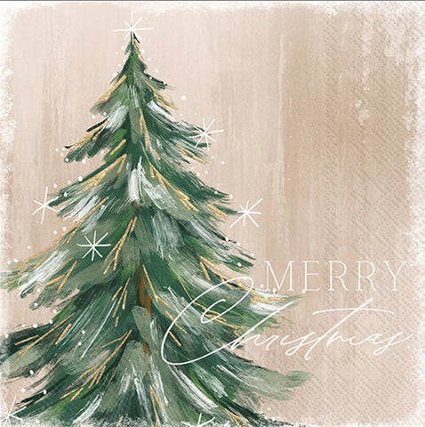 Paper Lunch Napkins 20/pack Gilded Painterly Tree Christmas Boston International