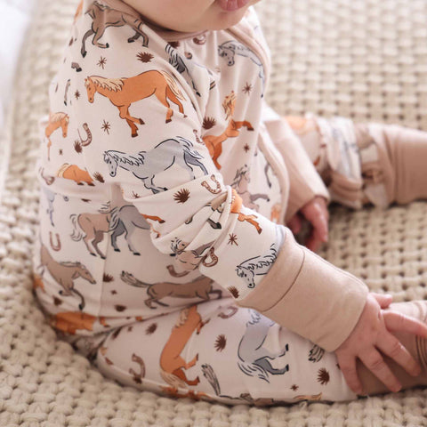 P's Ponies Convertible Zip Romper: 18-24 months Caden Lane