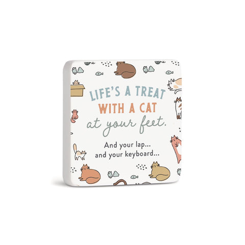 Life's A Treat Cat Magnet Demdaco
