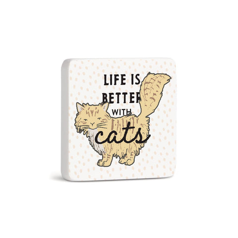 Yellow Cat Magnet Demdaco