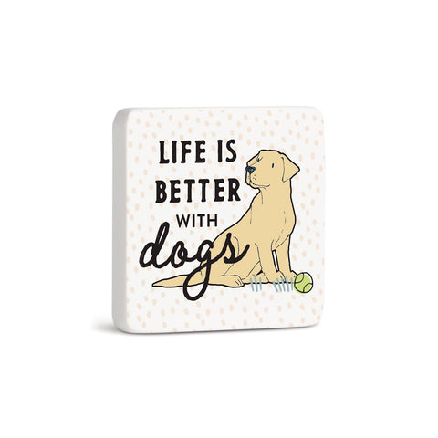 Yellow Labrador Dog Magnet Demdaco