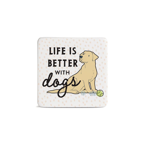 Yellow Labrador Dog Magnet Demdaco