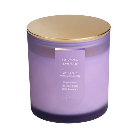 Lemon and Lavender Candle - Well-being with MoodBoost: Large Cue