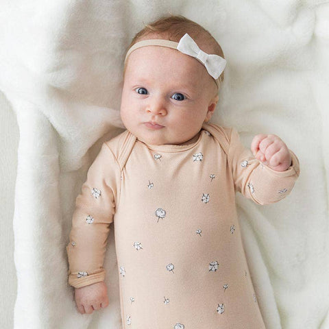 Pink Cotton Blossom Knotted Gown 0-3 mo Stephan Baby by Creative Brands