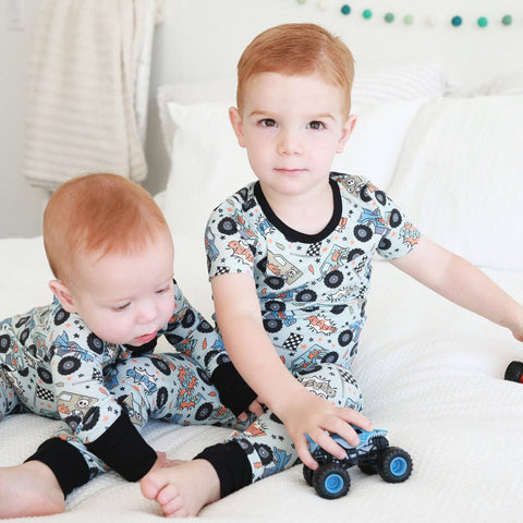 Two Piece Pajama Sets for Boys | Best Sellers: Big Wheelin' / 3T Caden Lane