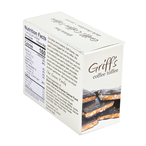 Griff's Coffee Toffee - 7oz Dark Chocolate Toffee Griff's Toffee