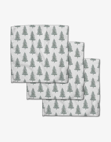 Frosted Trees Dishcloth Set Geometry