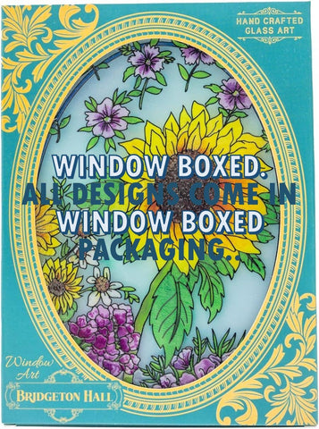 Sunflower Yellow - 9" x 6.5" Large Glass Suncatcher Bridgeton Hall