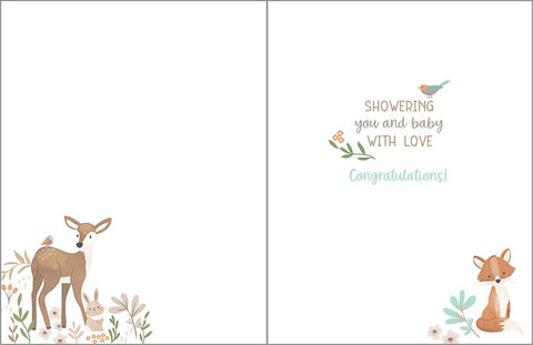 Baby Greeting Card - Forest Animals GINA B DESIGNS
