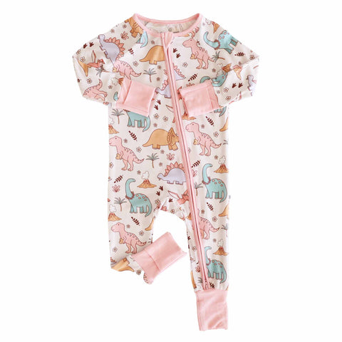 Convertible Zip Rompers for Girls: Midnight Meadow / 3-6 months Caden Lane