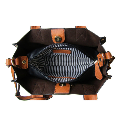 Cameran 3-in-1 Boxy Women's Crossbody Bag & Satchel: Coffee MiMi Wholesale