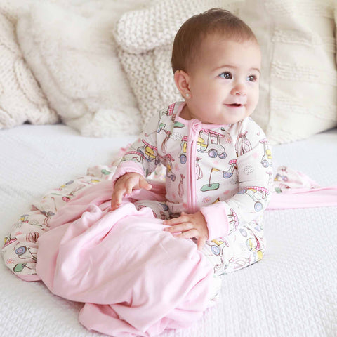 Convertible Zip Rompers for Girls: Midnight Meadow / 6-12 months Caden Lane