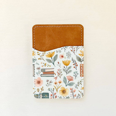 Bookish Florals Leather Card Holder (15 Options): 3 Olivia + Rose