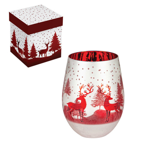 18oz Stemless Glass with Ion Plating and Etched De Evergreen Enterprises