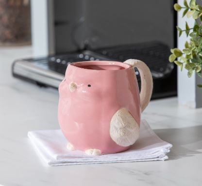 17.5 oz Ceramic Cup with Gift Box, Bird, Pink Evergreen Enterprises