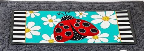 Ladybug with Daisies Sassafras Switch Mat Evergreen Enterprises