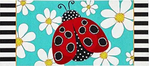 Ladybug with Daisies Sassafras Switch Mat Evergreen Enterprises