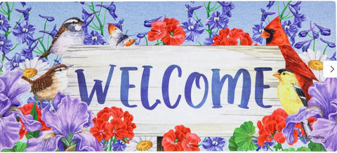 Visiting Bird Friends Sassafras Switch Mat Evergreen Enterprises