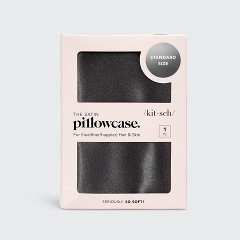 Satin Pillowcase - Charcoal KITSCH