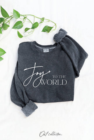 JOY TO THE WORLD    Mineral Graphic Sweatshirt  : BEACH SAND / L OAT COLLECTIVE
