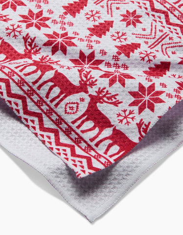 Christmas Jumper Tea Towel Geometry