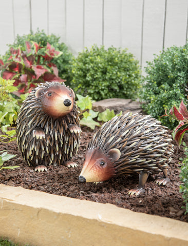 Metal Hedgehog Statuary Evergreen Enterprises