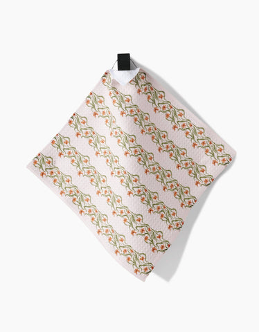 Floral Fall Stripe Dishcloth Set Geometry