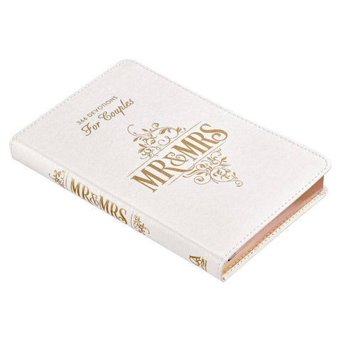 Devotional for Mr. & Mrs. White Faux Leather Christian Art Gifts