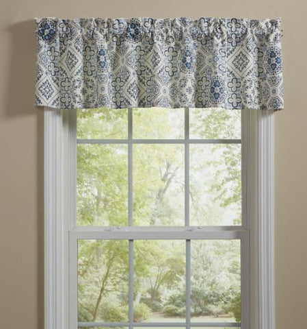 DELFT TILE LINED VALANCE 60X14 Park Designs