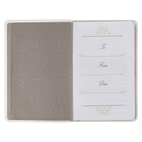 Devotional for Mr. & Mrs. White Faux Leather Christian Art Gifts