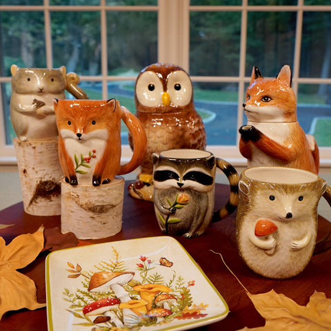 Woodland Critters Fall 3-D Mugs 16 oz. asst. Certified International