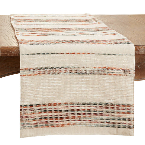 Stripe Runner - Cotton-Blend Material: Multi / 16"x72" Saro Lifestyle