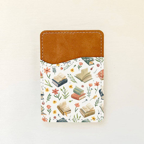 Bookish Florals Leather Card Holder (15 Options): 3 Olivia + Rose