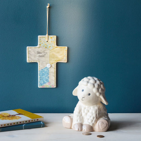 Ceramic Lamb Bank Demdaco
