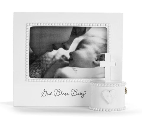 God Bless Baby Cream Cross Musical Fram Willow Tree
