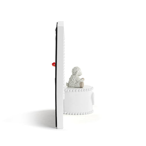 Jesus Loves Me Cream Lamb Musical Frame Demdaco
