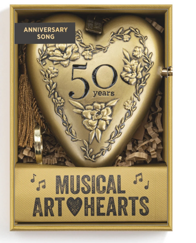50th Anniversary Gold Musical Art Heart Demdaco