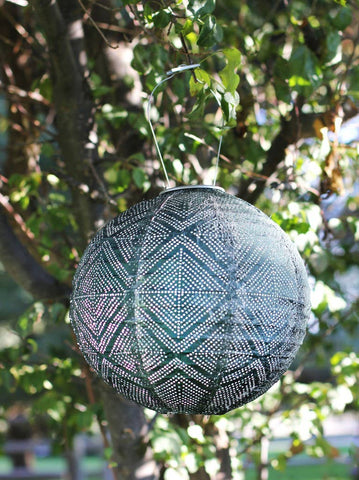 Stella Market 12" Globe Solar Lantern - Ink Allsop Home & Garden
