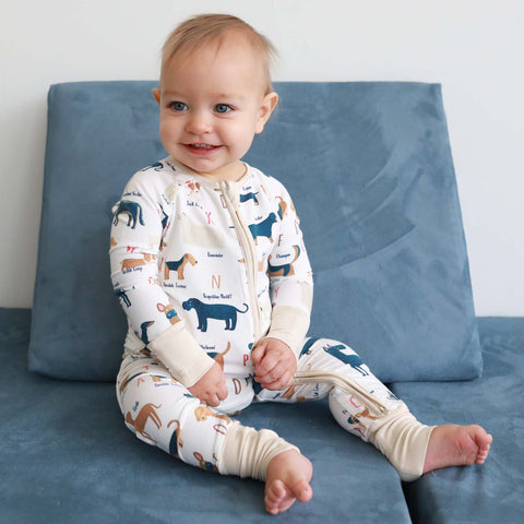Convertible Zip Rompers for Girls: Midnight Meadow / 3-6 months Caden Lane