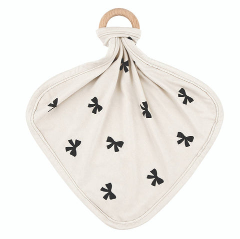 Mini Blankie - Bows: 95% Viscose from Bamboo, 5% spandex / 10" SQ Stephan Baby by Creative Brands