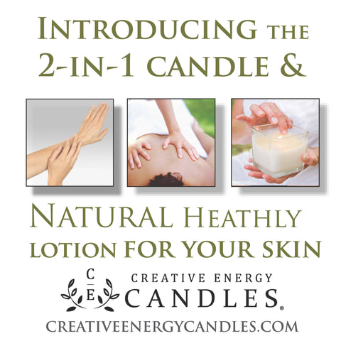Bergamot &  Oakmoss: 2-in-1 Soy Lotion Candle: Medium - 6 oz Creative Energy Candles