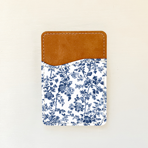 Blue Florals Leather Card Holder (20 Options): 11 Olivia + Rose