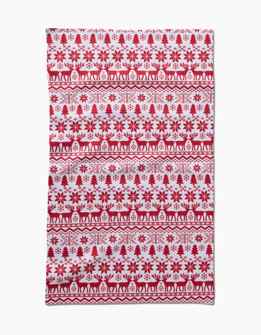 Christmas Jumper Tea Towel Geometry