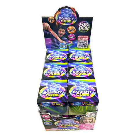Fun Doh Swirl Squishy Cubes Viral Assortment - 12/Display: Wholesale Price Novelty Brands